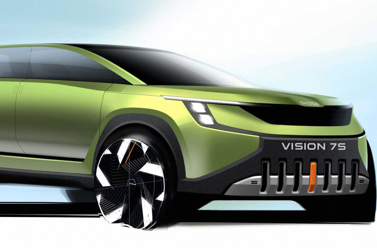 Škoda Vision 7S: prvi skečevi otkrivaju atraktivan novi dizajn