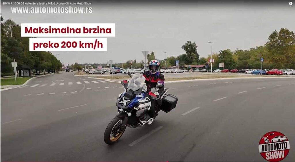BMW R1300GS Adventure, maksimalna brzina