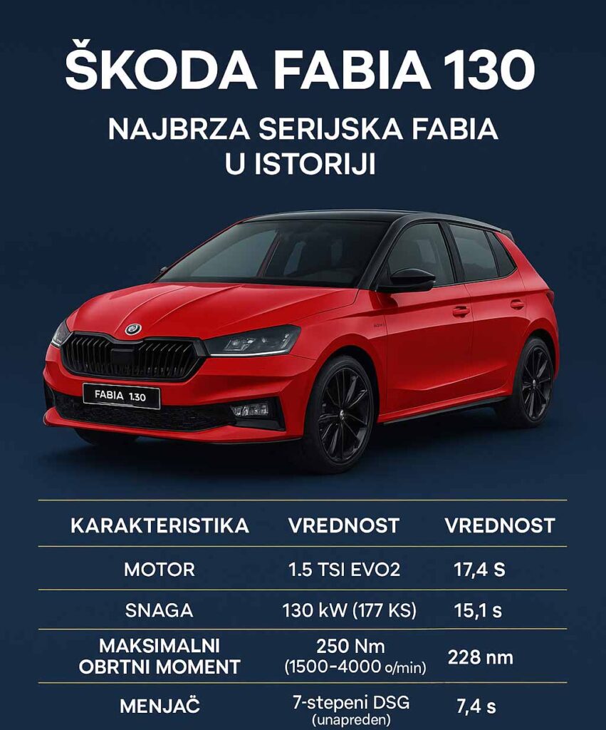 Škoda Fabia, sa motorom od 130 kW